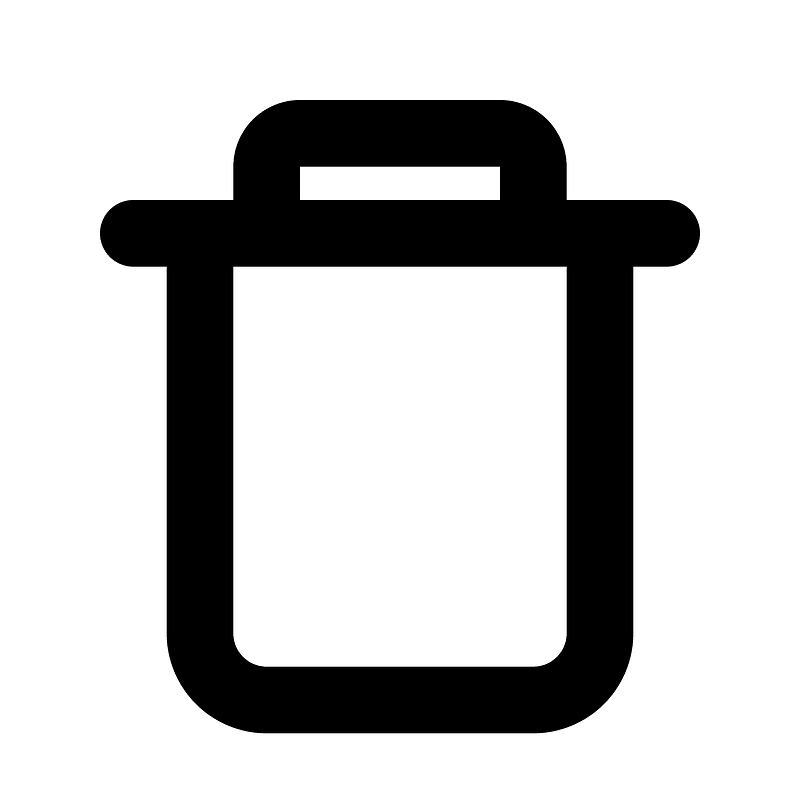 Trash-empty icon. Free download transparent .PNG | Creazilla