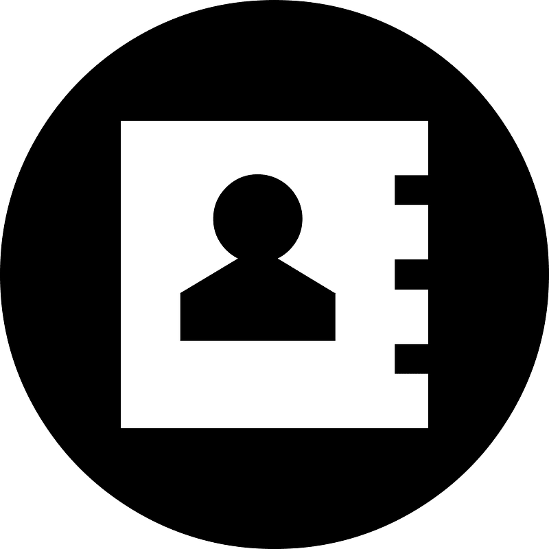 Round address book icon. Free download transparent .PNG Creazilla