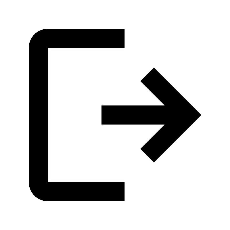 Logout icon. Free download transparent .PNG Creazilla
