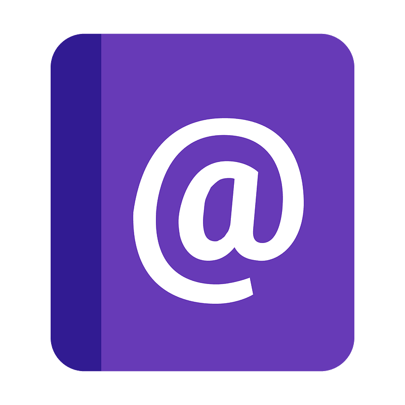 Address book icon. Free download transparent .PNG Creazilla