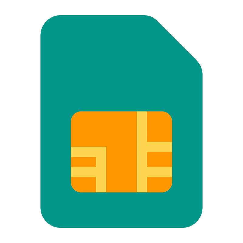 Sim card icon. Free download transparent .PNG Creazilla