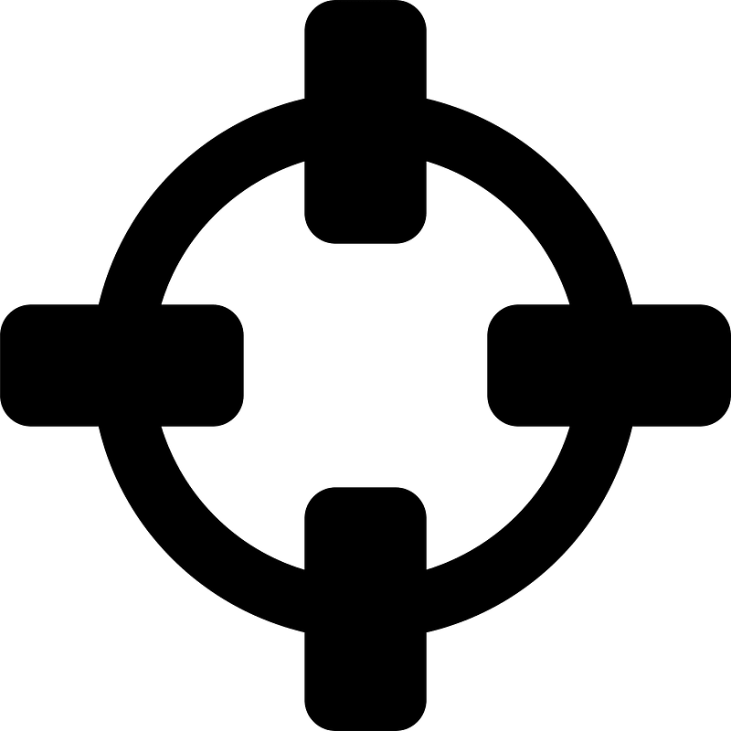 Crosshairs icon. Free download transparent .PNG Creazilla