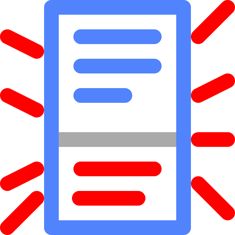 Blue message queue icon. Free download transparent .PNG Creazilla