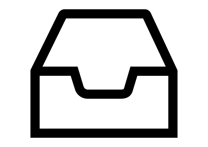 Inbox-outline icon. Free download transparent .PNG | Creazilla