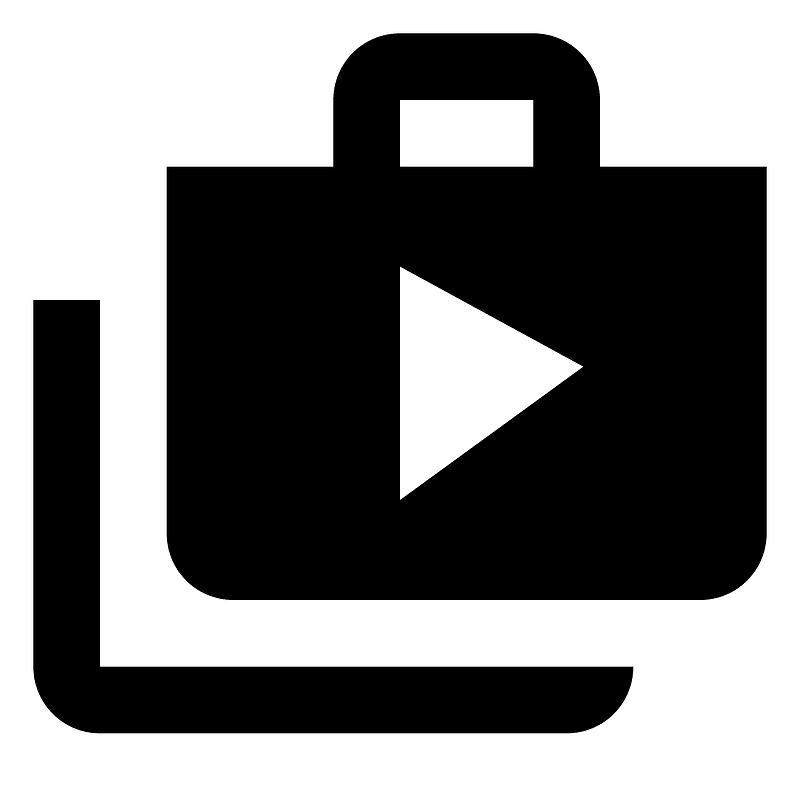 Collection-case-play icon. Free download transparent .PNG | Creazilla