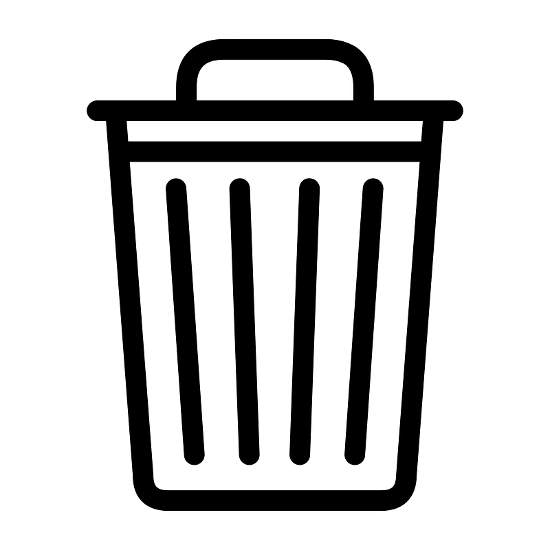 Trash icon. Free download transparent .PNG Creazilla
