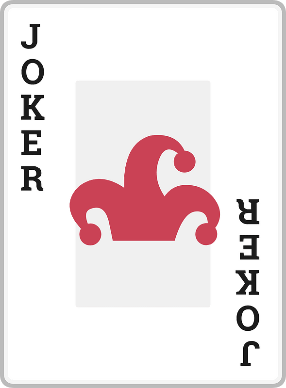 Playing card 51 red joker icon. Free download transparent .PNG Creazilla