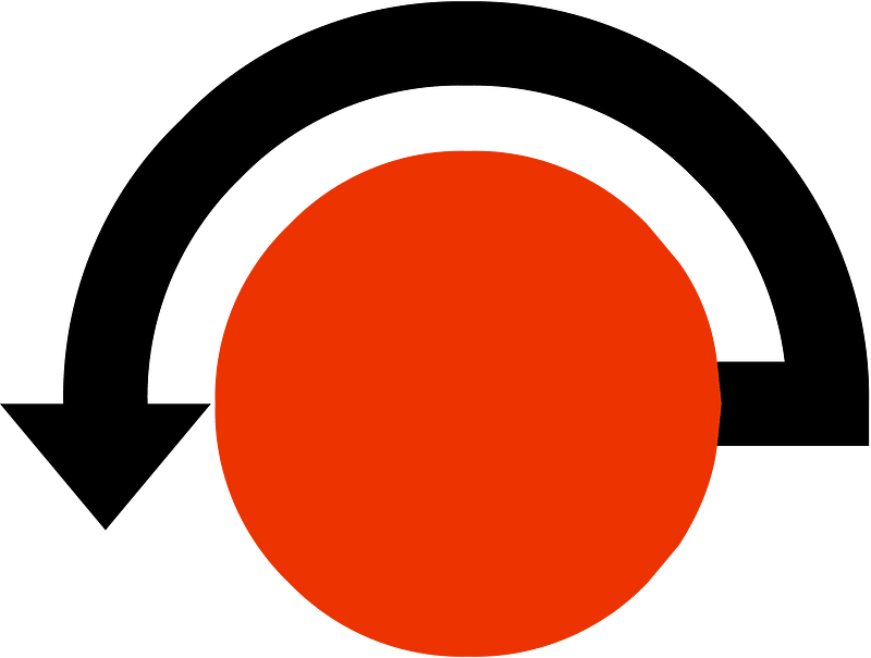 Mono ui button 02084 joystick counter clockwise icon. Free download