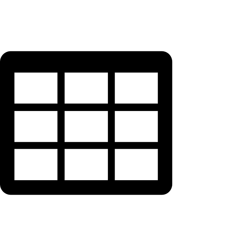 Table icon. Free download transparent .PNG | Creazilla