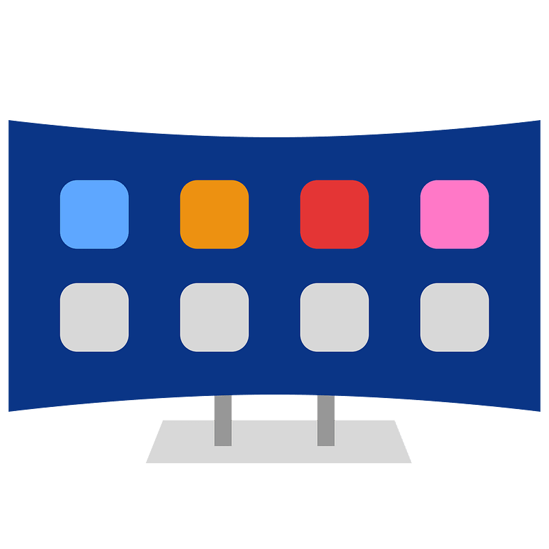 Curved display apps icon