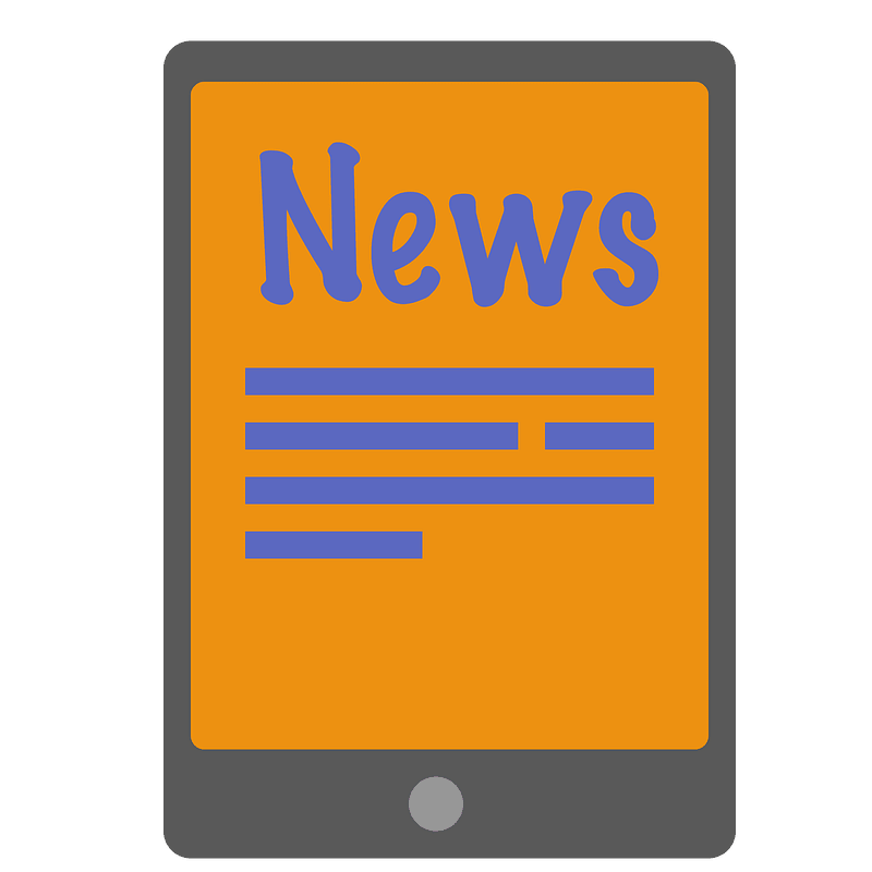 News tablet icon. Free download transparent .PNG Creazilla