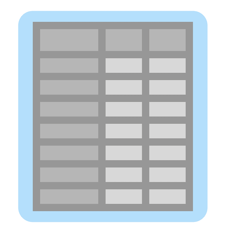 Table icon. Free download transparent .PNG | Creazilla