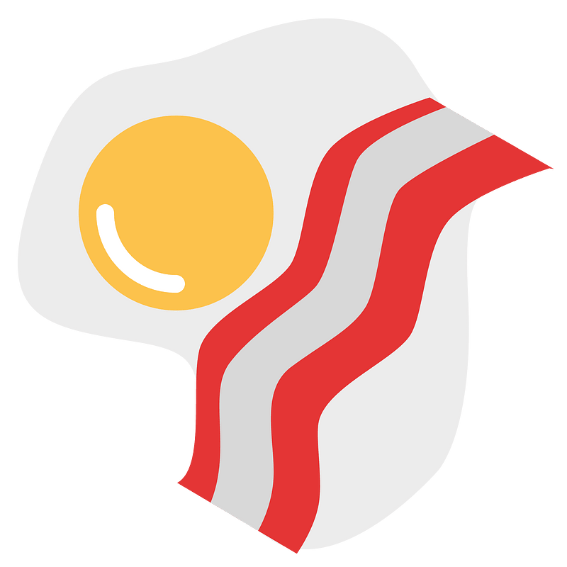 Egg and bacon icon. Free download transparent .PNG Creazilla