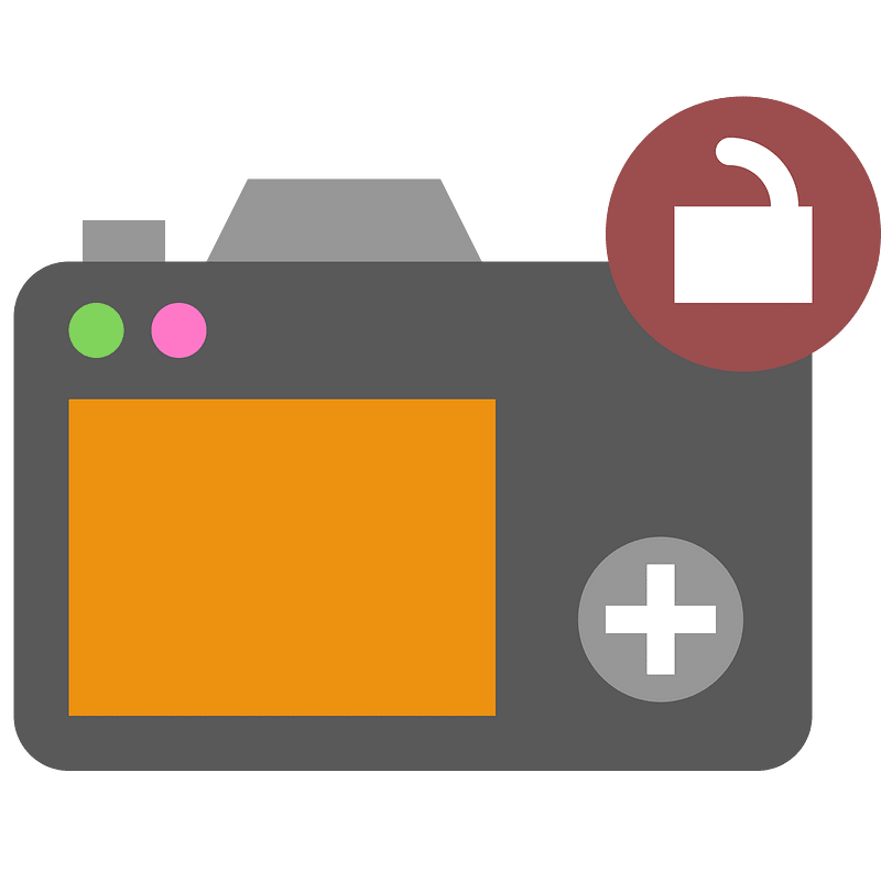 Camera lock icon. Free download transparent .PNG Creazilla