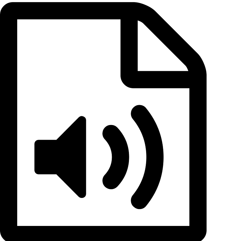 Fileaudio icon. Free download transparent .PNG Creazilla