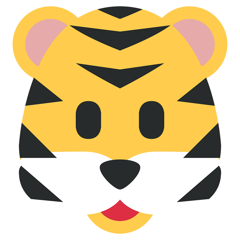Twemoji 1f42f icon. Free download transparent .PNG Creazilla
