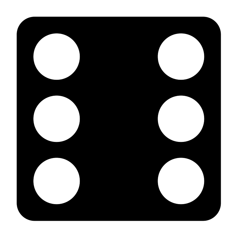 Dicesix icon. Free download transparent .PNG Creazilla