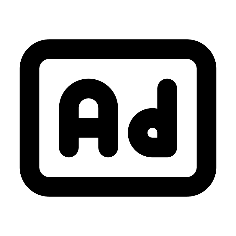 Ad icon. Free download transparent .PNG | Creazilla