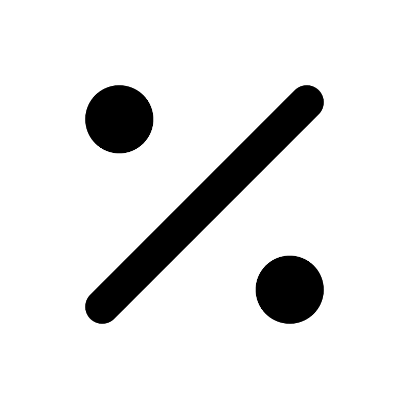 Percentage icon. Free download transparent .PNG Creazilla