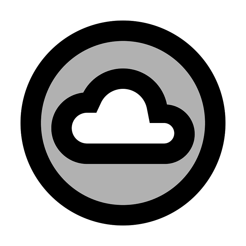 Cloud circle icon