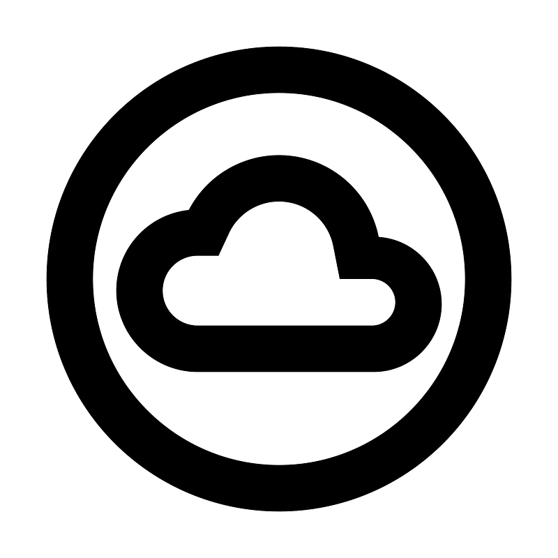 Cloud circle icon. Free download transparent .PNG Creazilla