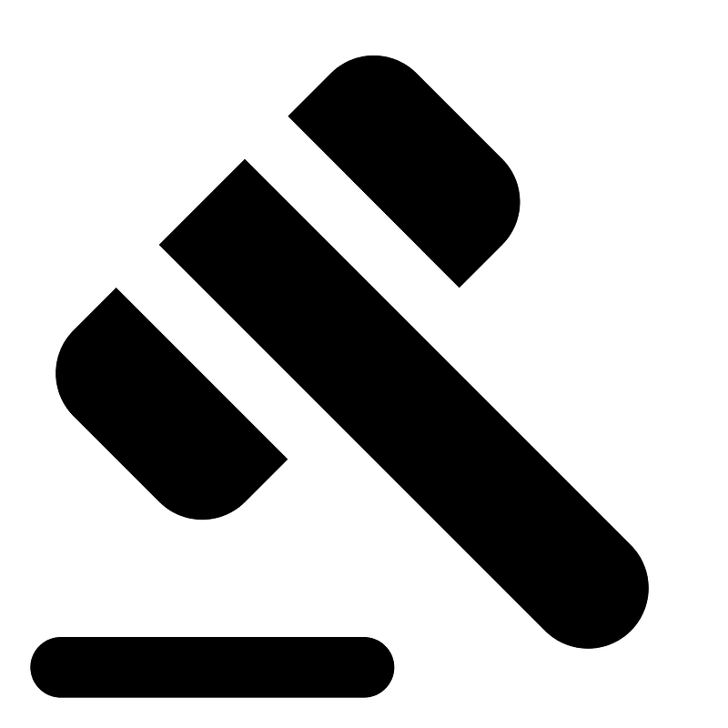 Gavel icon. Free download transparent .PNG Creazilla