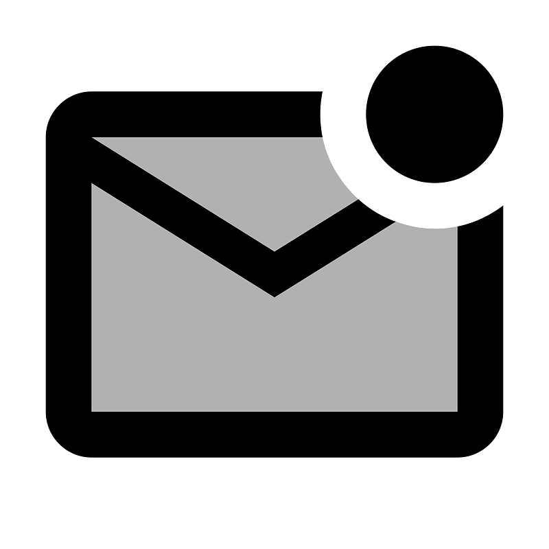Mark email unread icon. Free download transparent .PNG Creazilla