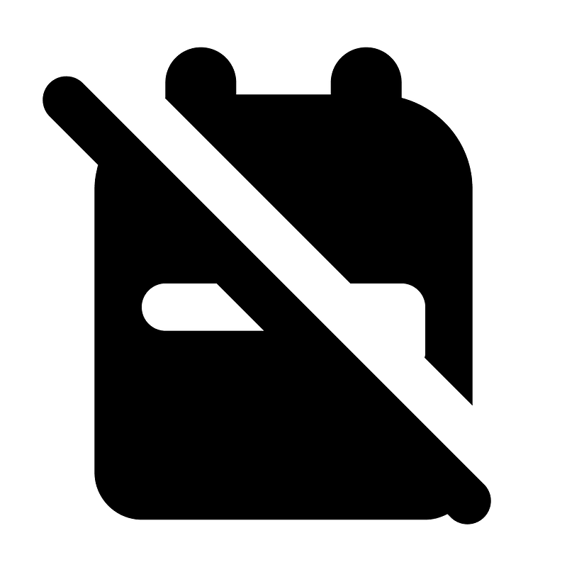 No backpack icon. Free download transparent .PNG Creazilla