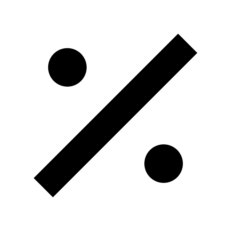 Percentage icon. Free download transparent .PNG Creazilla