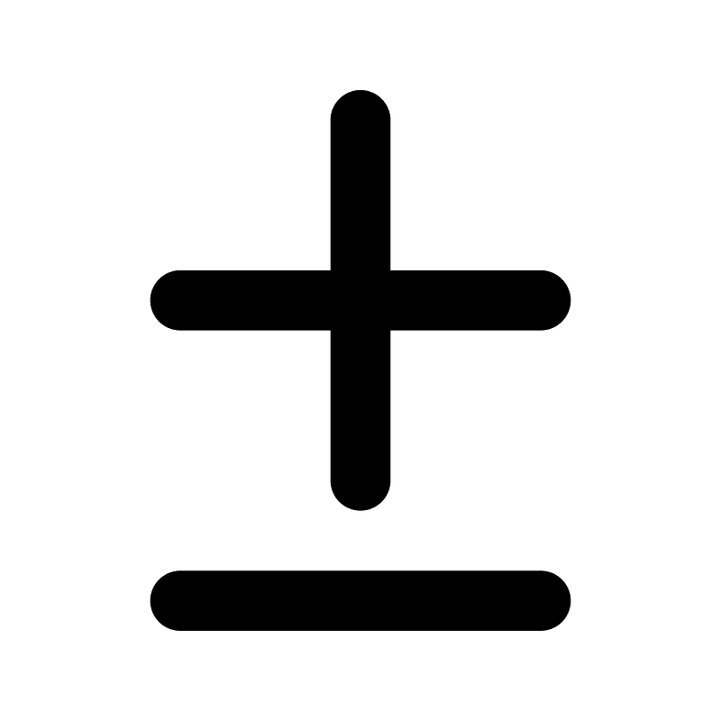 Plus minus icon. Free download transparent .PNG | Creazilla