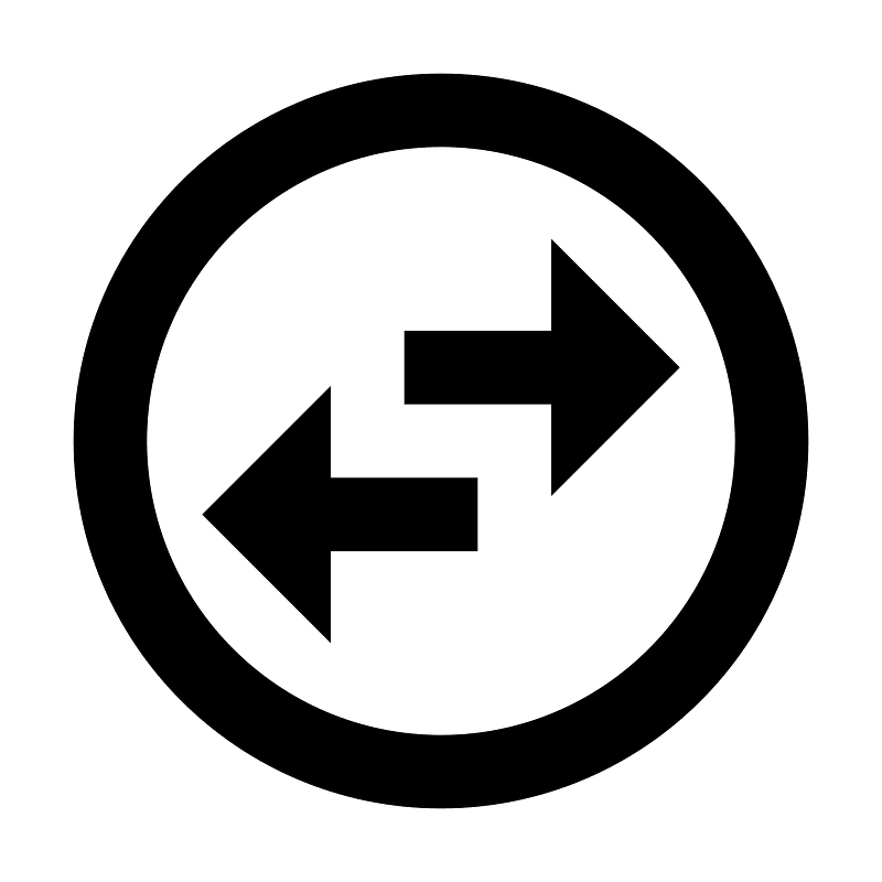 Swap horizontal circle icon. Free download transparent .PNG Creazilla