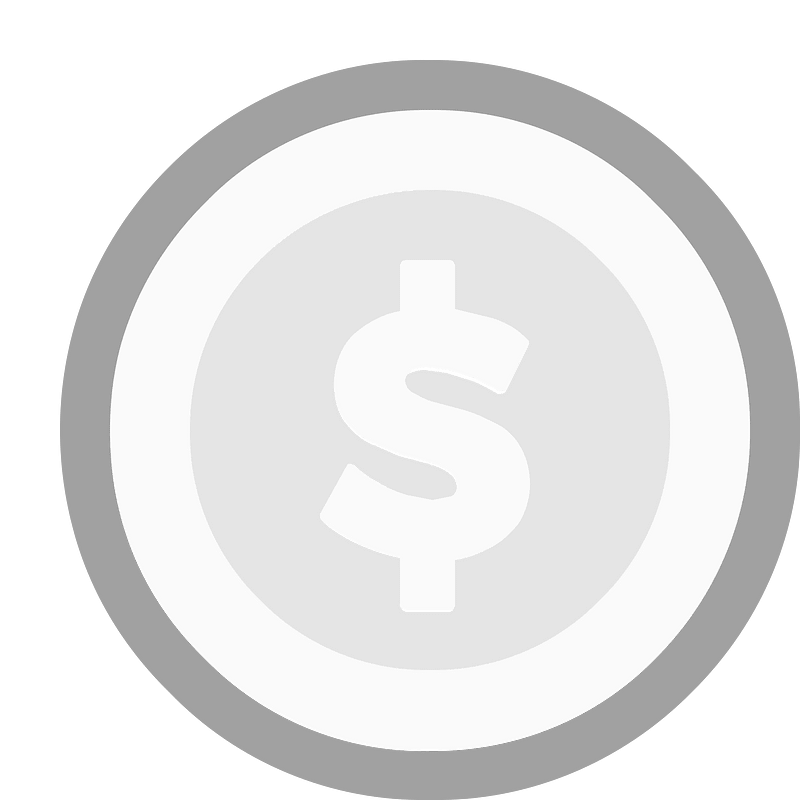 White coin icon. Free download transparent .PNG | Creazilla