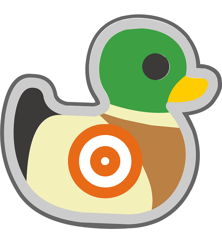 Rubber duck target 06 beige icon. Free download transparent .PNG