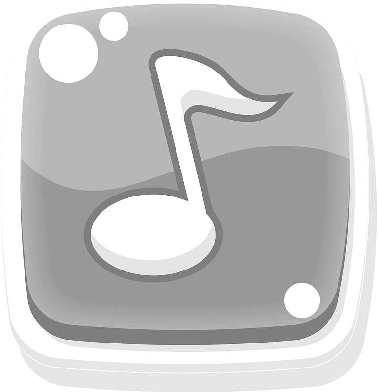 Rounded grey note button icon. Free download transparent .PNG Creazilla