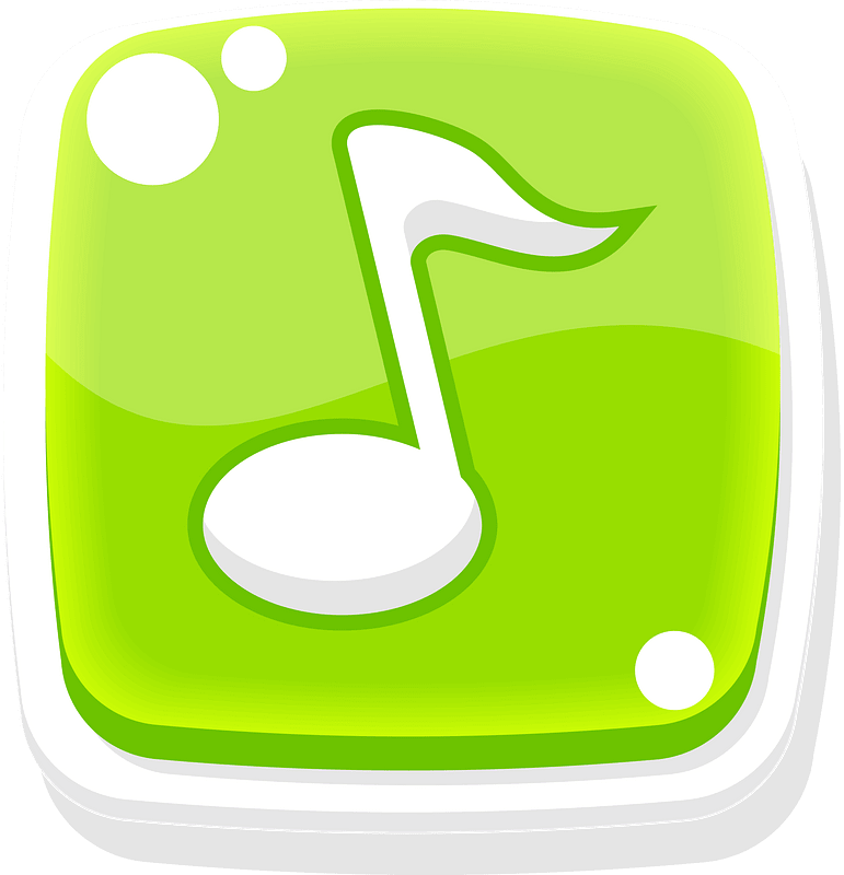 Rounded green note button icon. Free download transparent .PNG Creazilla