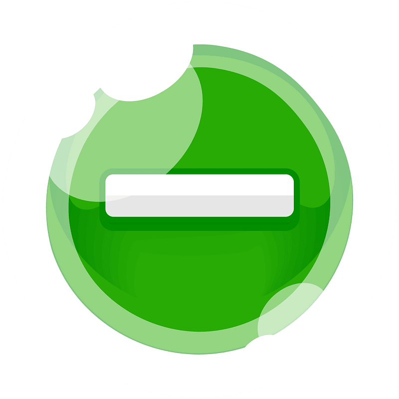 Round green minus button icon. Free download transparent .PNG Creazilla