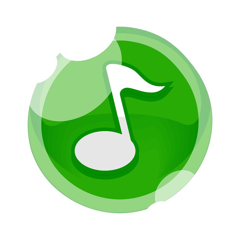 Round green note button icon. Free download transparent .PNG Creazilla