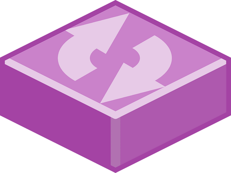 Purple refresh tile clockwise icon. Free download transparent .PNG