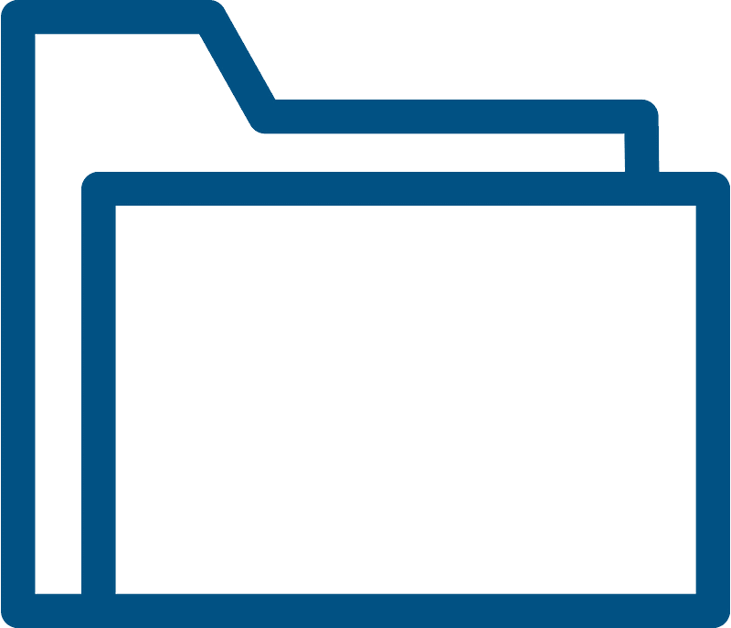 Blue folder icon. Free download transparent .PNG | Creazilla