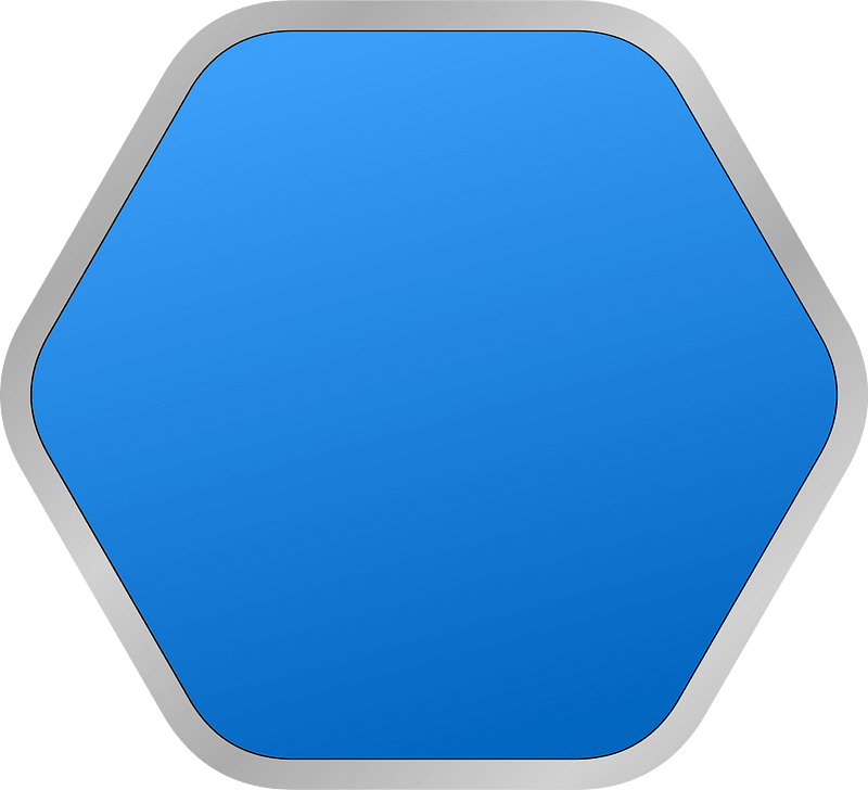 Blue hexagon buttons - Free vector icons on creazilla.com