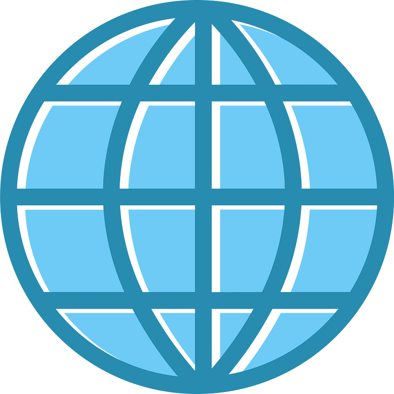 Blue world wide web - Free vector icons on creazilla.com