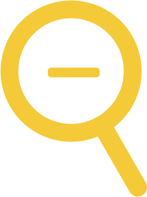 Yellow zoom out icon. Free download transparent .PNG Creazilla