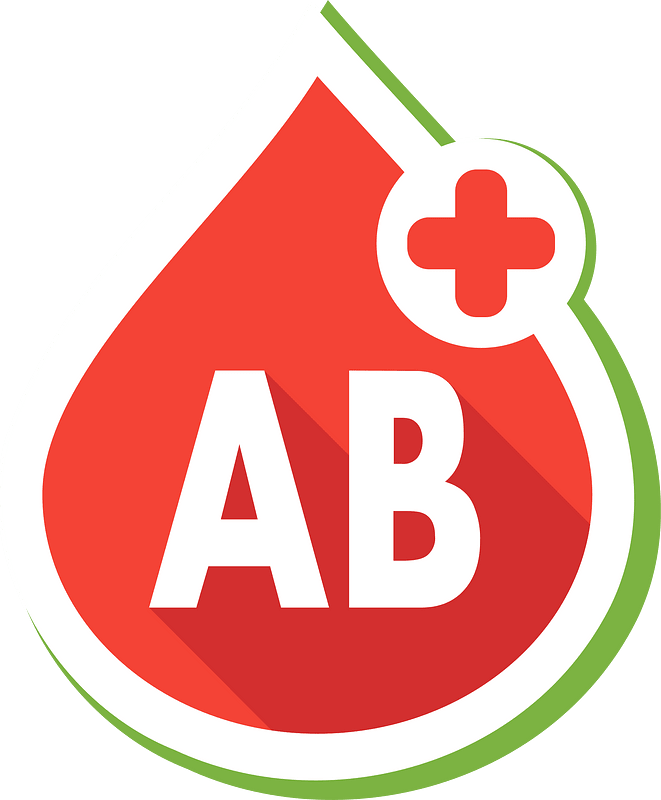 Ab+ blood type icon