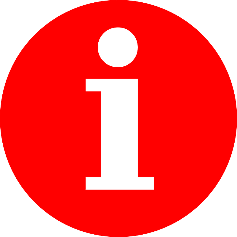 Info red icon. Free download transparent .PNG Creazilla