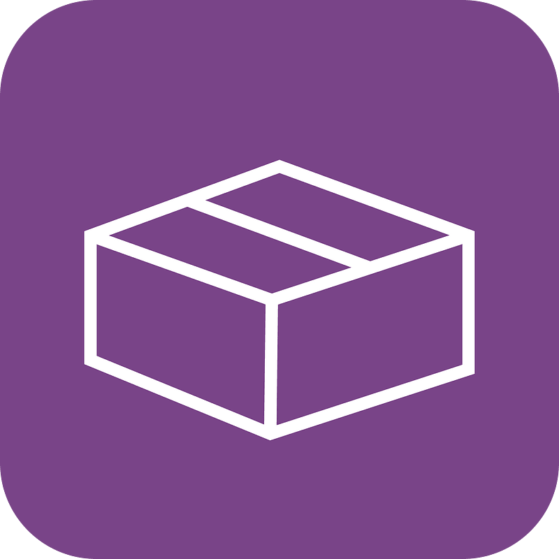 Box minimalist colorful icon. Free download transparent .PNG Creazilla