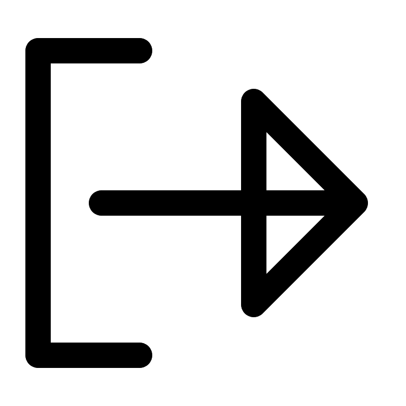 Signout icon. Free download transparent .PNG Creazilla