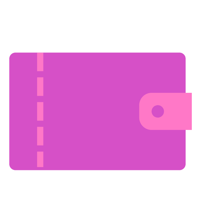 Pink wallet icon. Free download transparent .PNG Creazilla