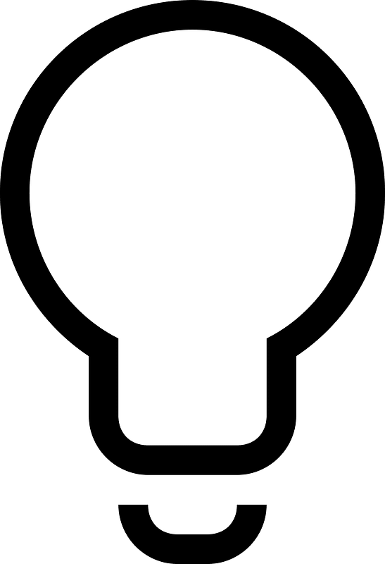 Lightbulb icon. Free download transparent .PNG Creazilla