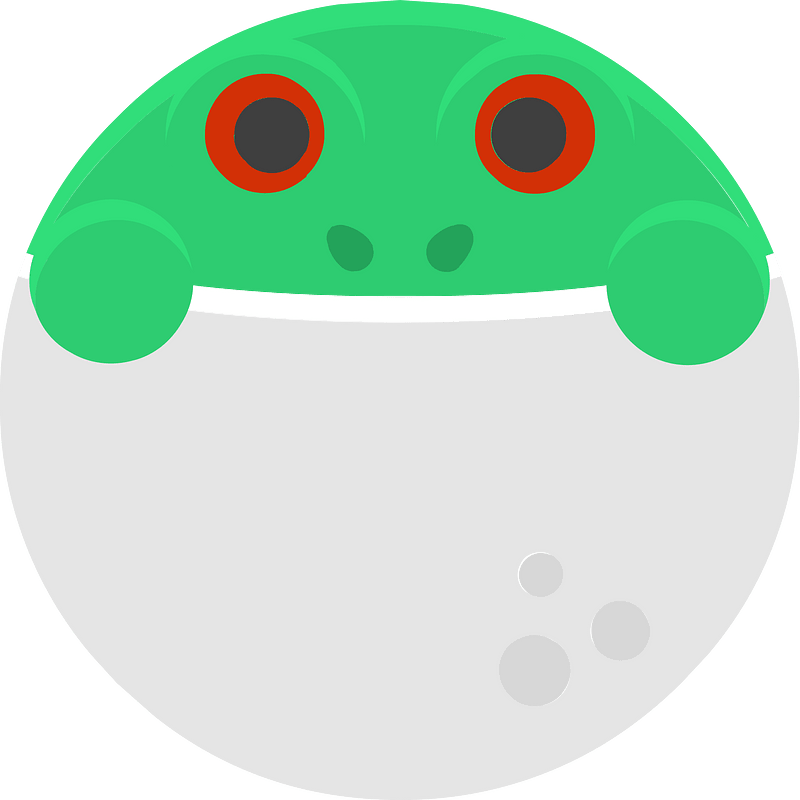 Round animal face 117 frog icon. Free download transparent .PNG