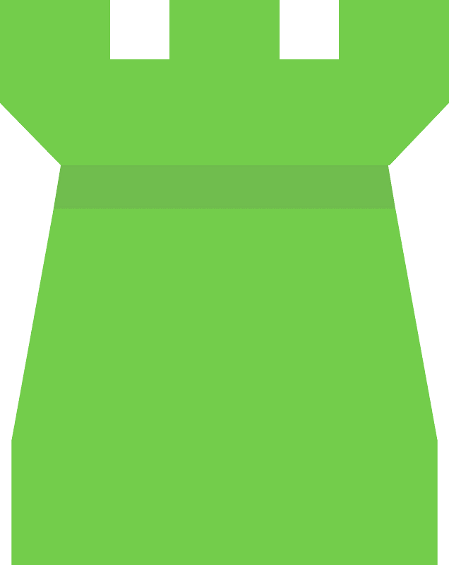 Green piece 45 rook icon. Free download transparent .PNG Creazilla